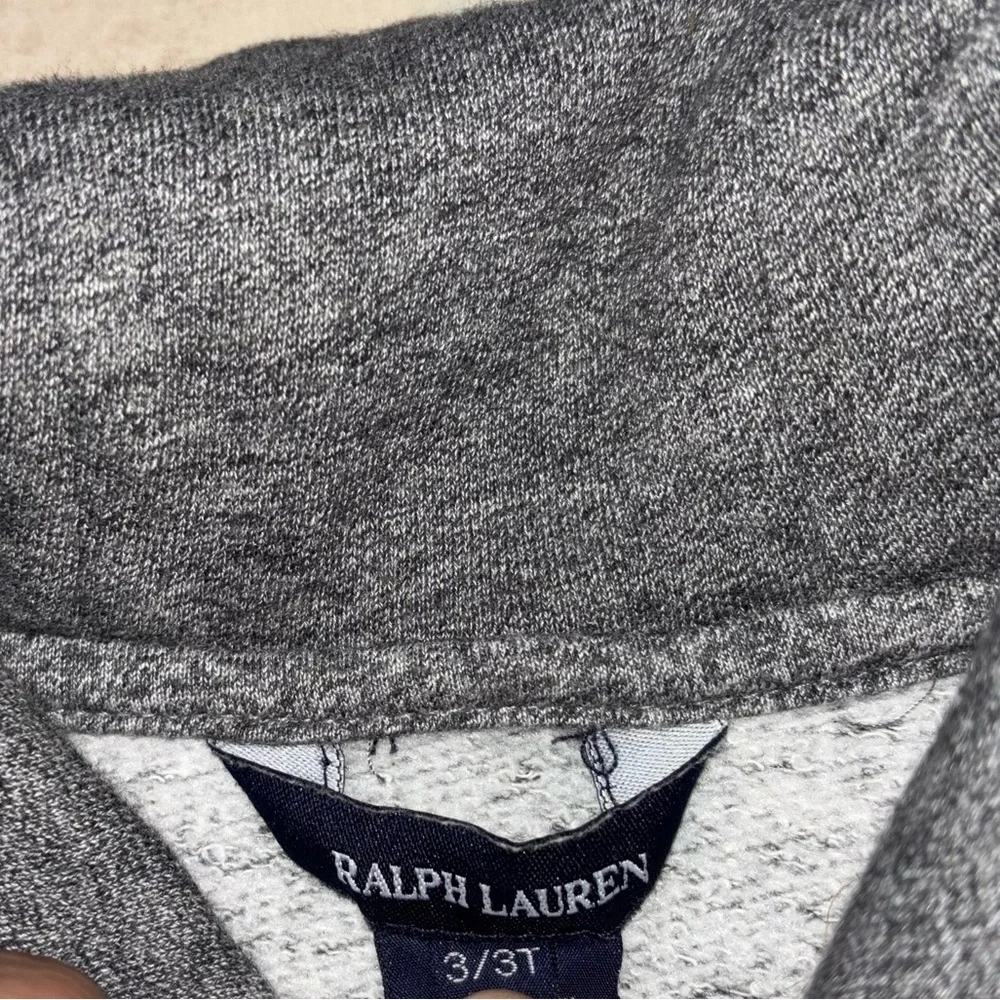 Ralph Lauren Dress kids size 3T Gray Sweater Fleece Long Sleeve Preppy Collar